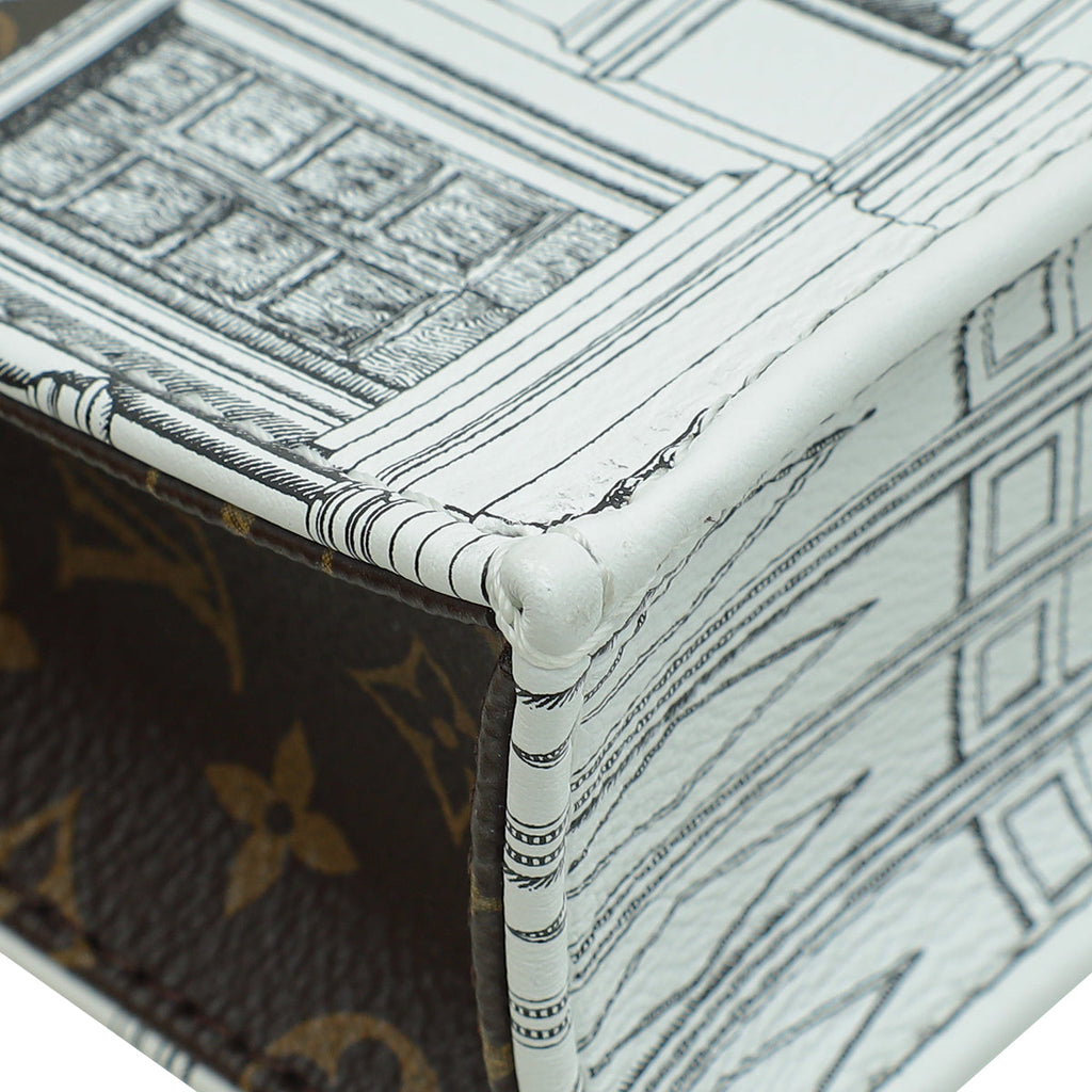 Louis Vuitton Monogram Bicolor X FORNASETTI Architettura Petit Sac Plat Bag