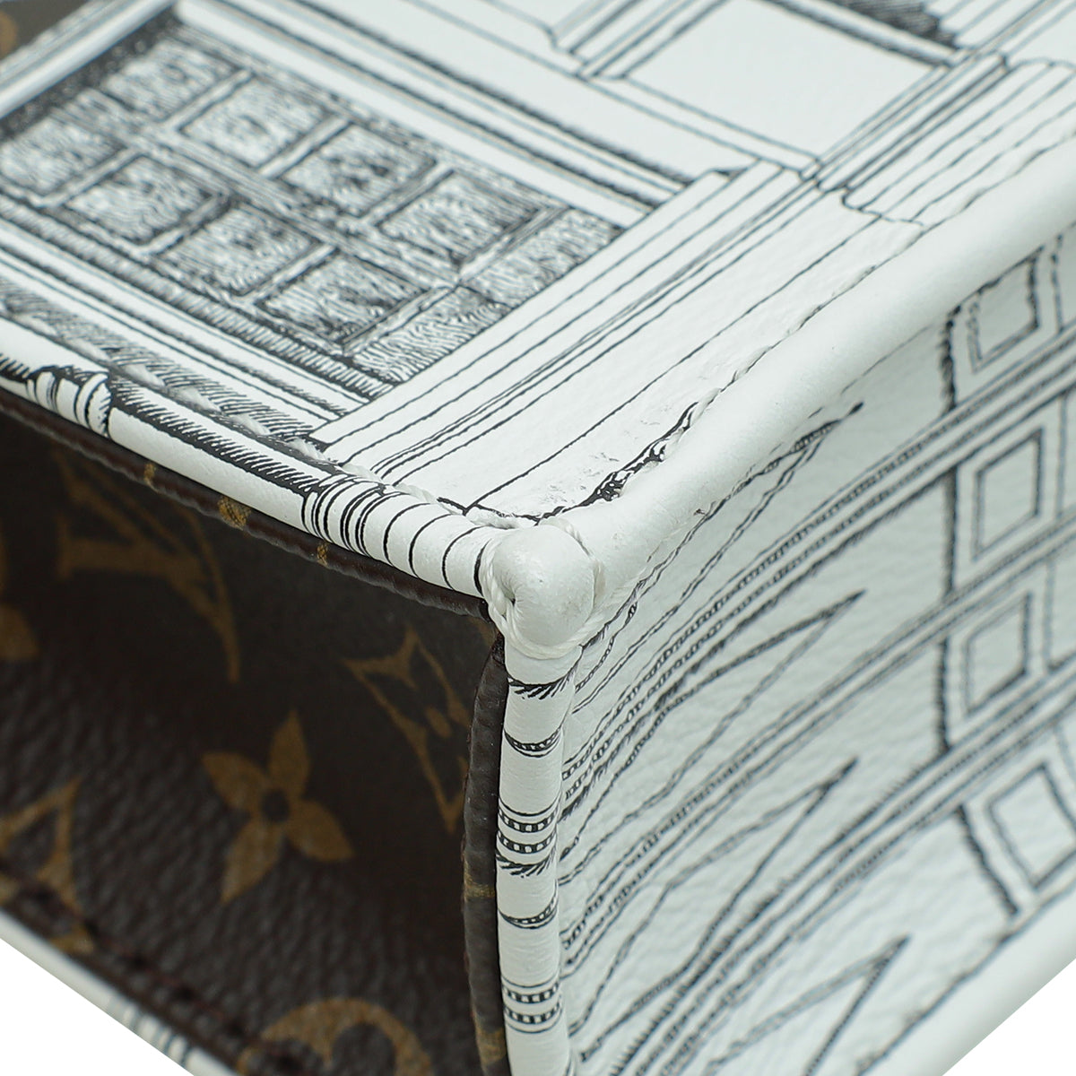 Louis Vuitton Monogram Bicolor X FORNASETTI Architettura Petit Sac Plat Bag