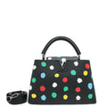 Louis Vuitton Black X YK Capucines MM Painted Dots Bag