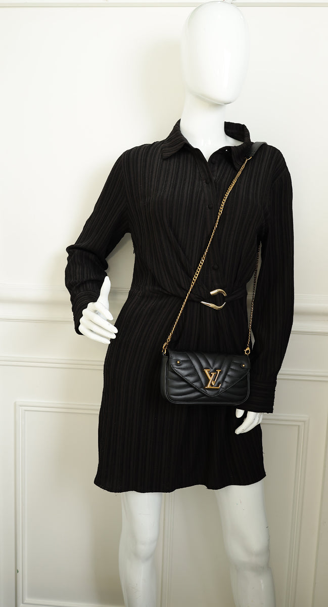 Louis Vuitton Black New Wave Chain Pochette