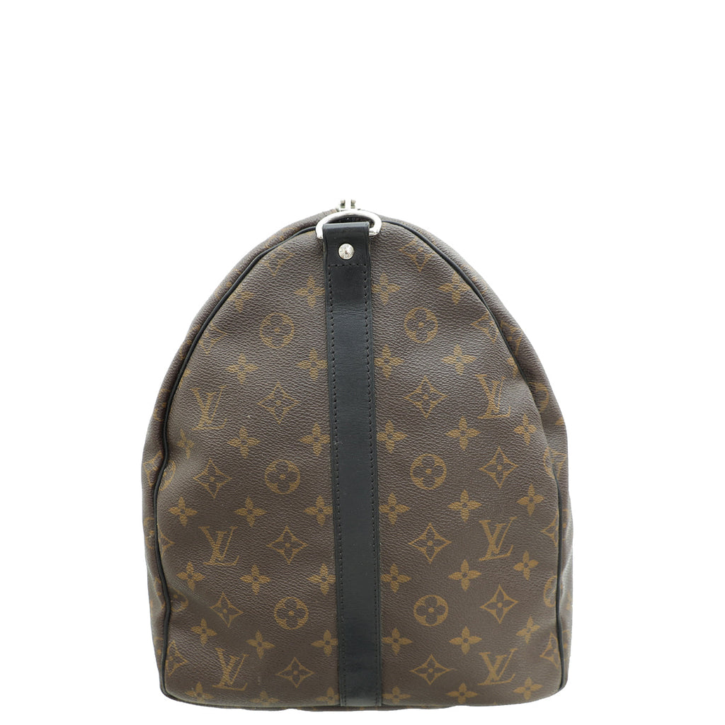 Louis Vuitton Monogram Black Keepall Bandouliere 55 Bag