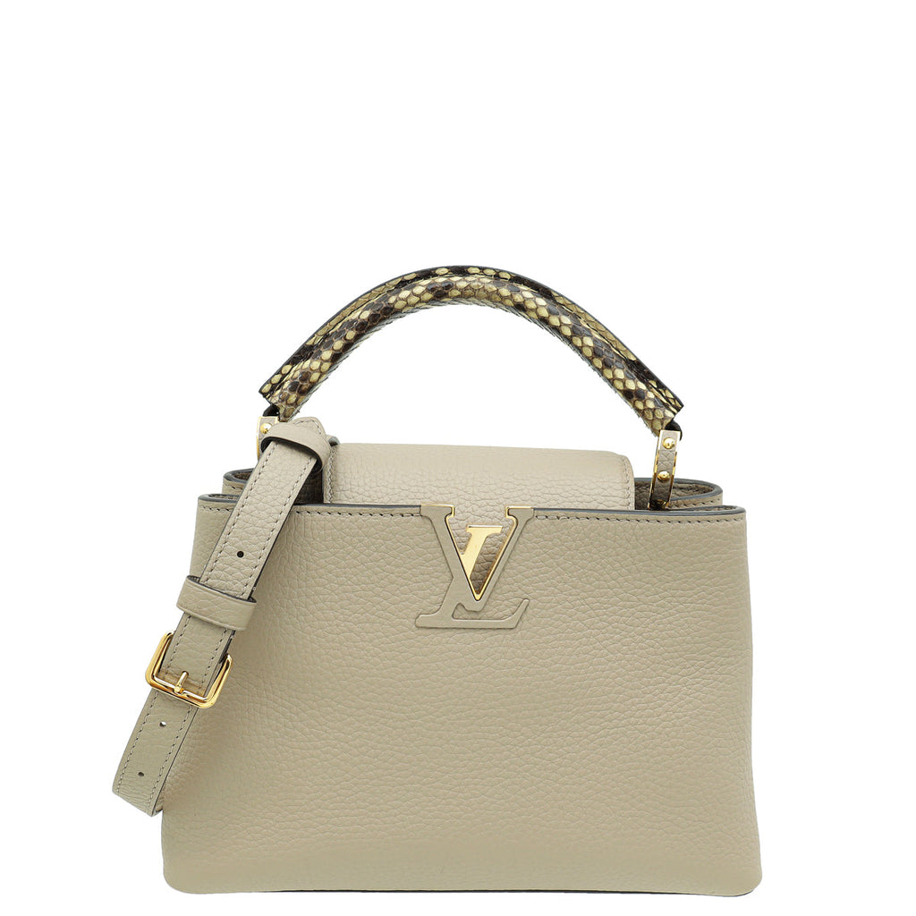 Louis Vuitton Beige Capucines BB Python Handle Bag