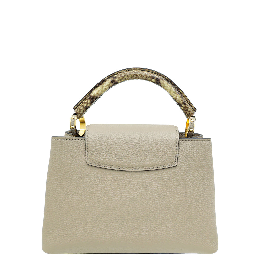 Louis Vuitton Beige Capucines BB Python Handle Bag
