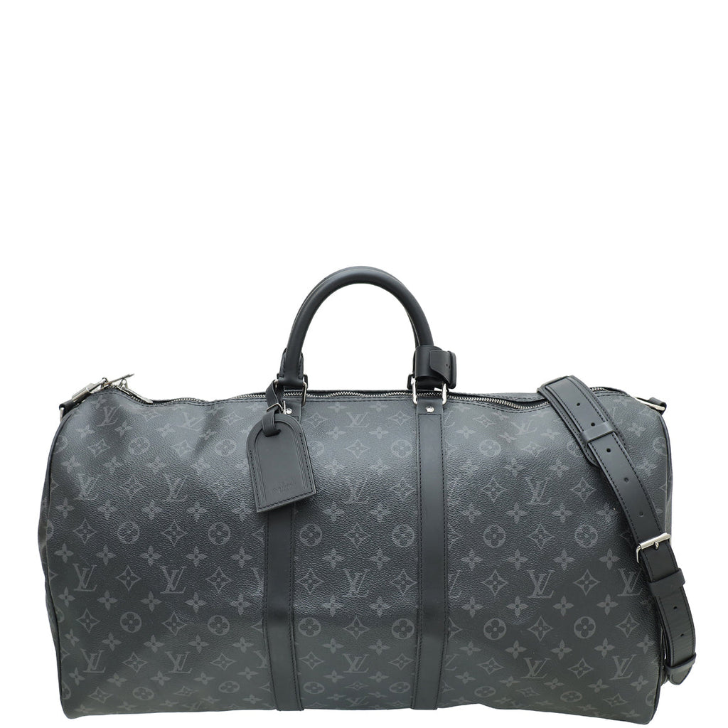 Louis Vuitton Monogram Eclipse Keepall Bandoulière 55 Bag