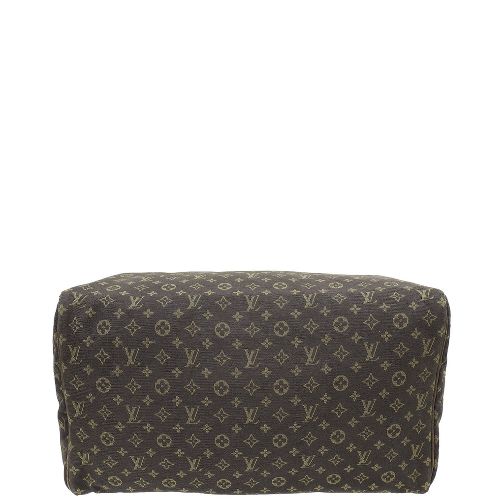 Louis Vuitton Ebene Monogram Mini Lin Speedy 30 Bag