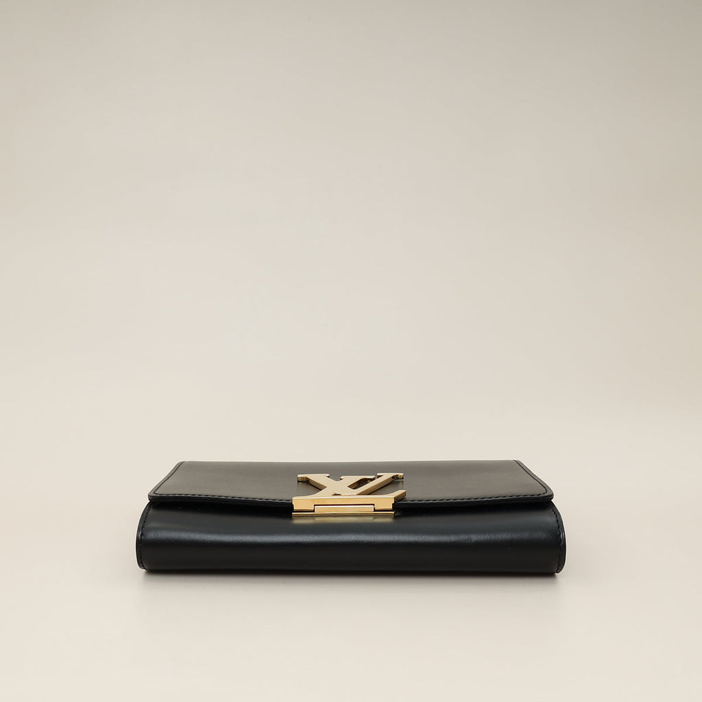Louis Vuitton Black Louise Matte Chain Clutch