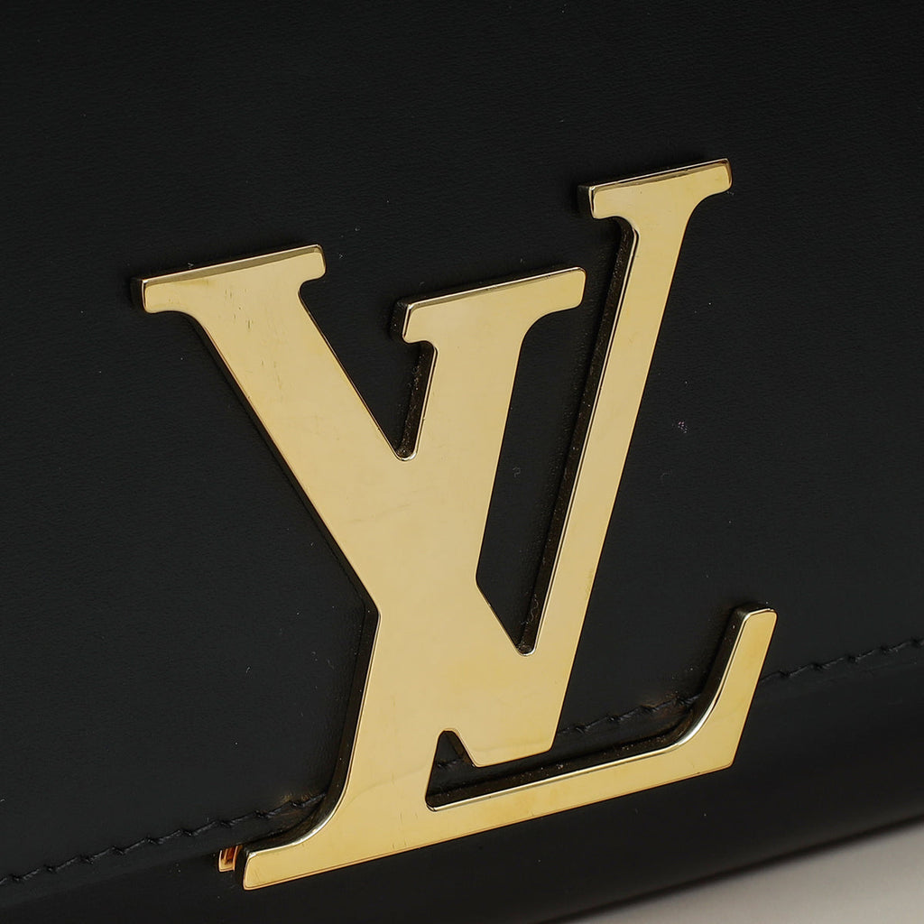 Louis Vuitton Black Louise Matte Chain Clutch