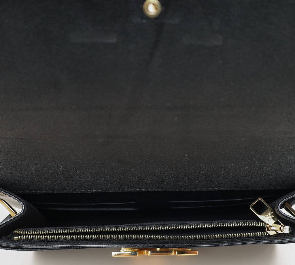 Louis Vuitton Black Louise Matte Chain Clutch