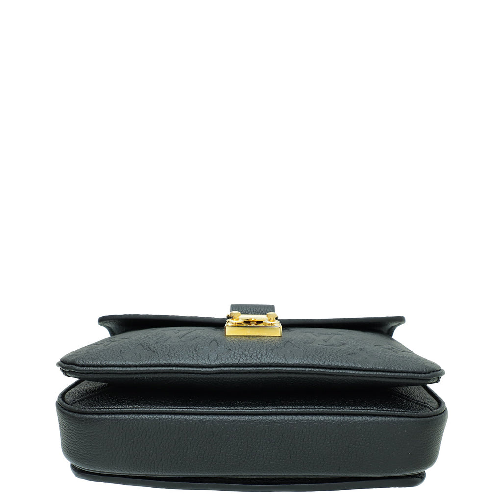 Louis Vuitton Black Monogram Empreinte Pochette Metis East West Bag