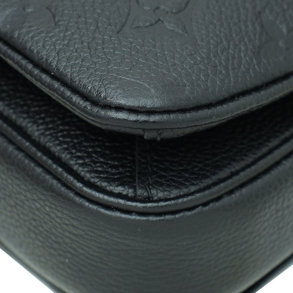 Louis Vuitton Black Monogram Empreinte Pochette Metis East West Bag