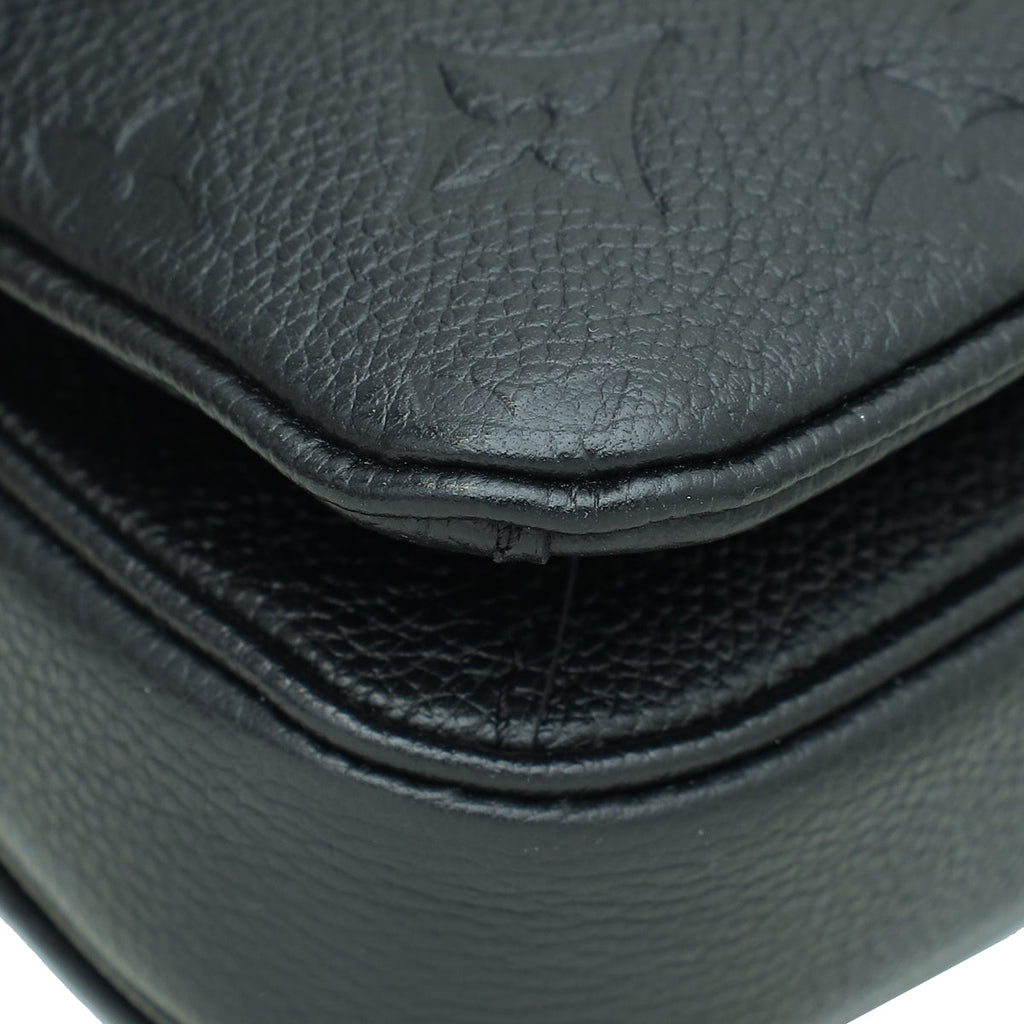 Louis Vuitton Black Monogram Empreinte Pochette Metis East West Bag