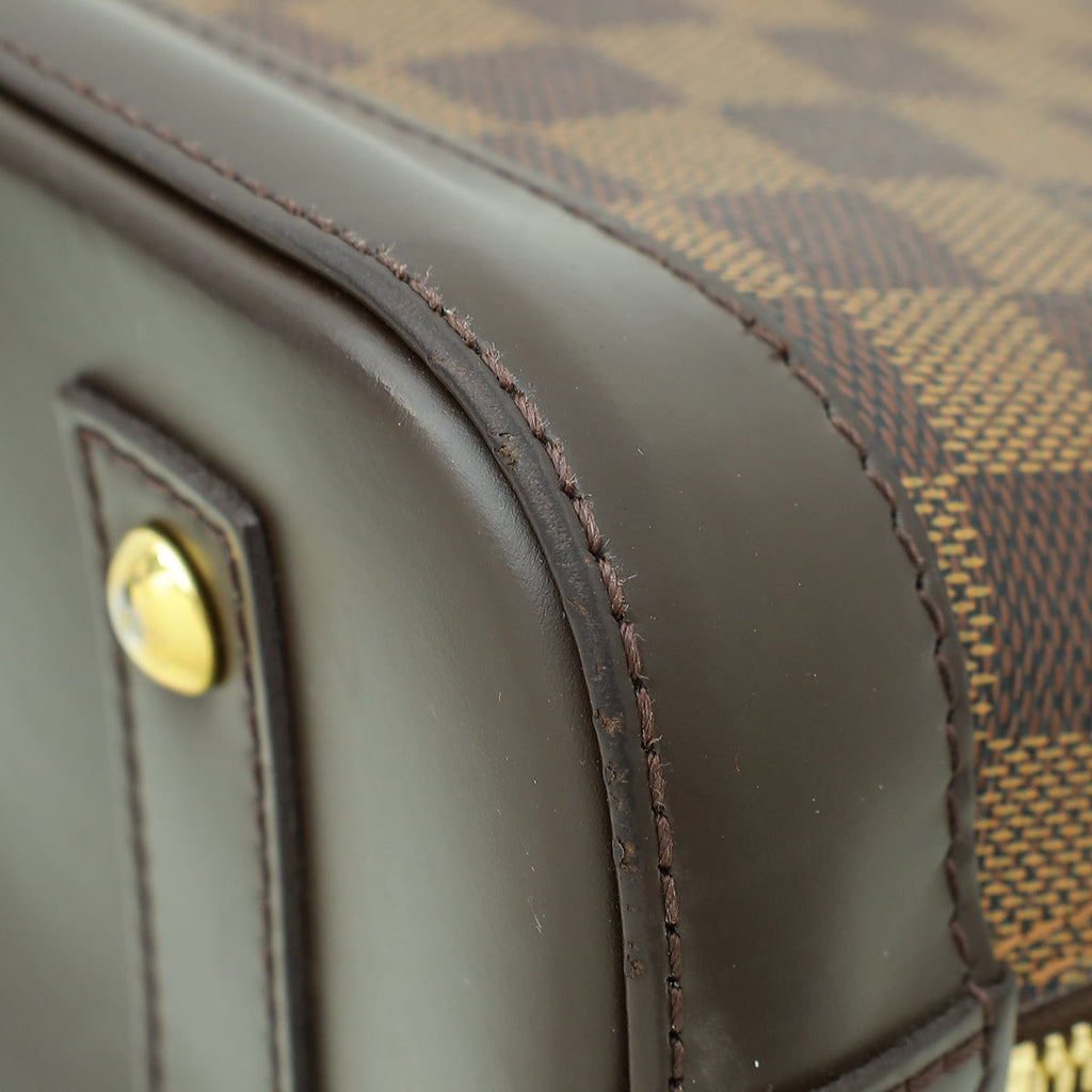 Louis Vuitton Damier Ebene Alma BB Bag W/ W.B INITIALS