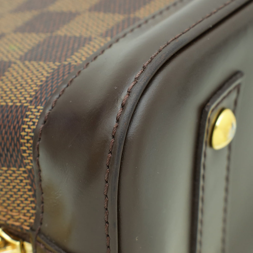 Louis Vuitton Damier Ebene Alma BB Bag W/ W.B INITIALS