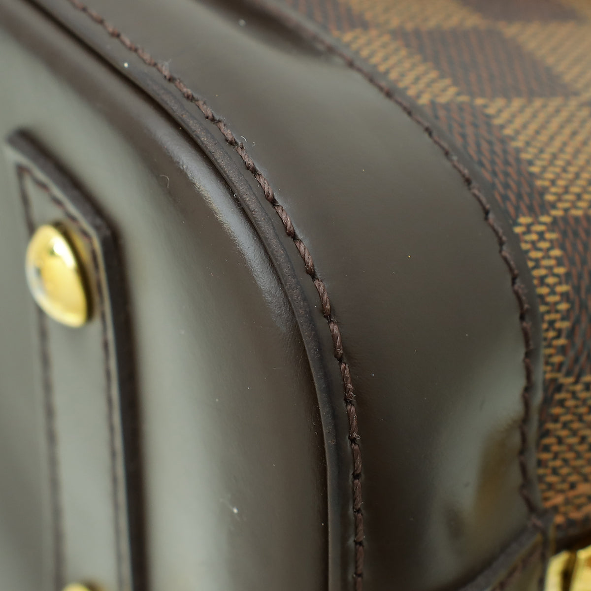 Louis Vuitton Damier Ebene Alma BB Bag W/ W.B INITIALS