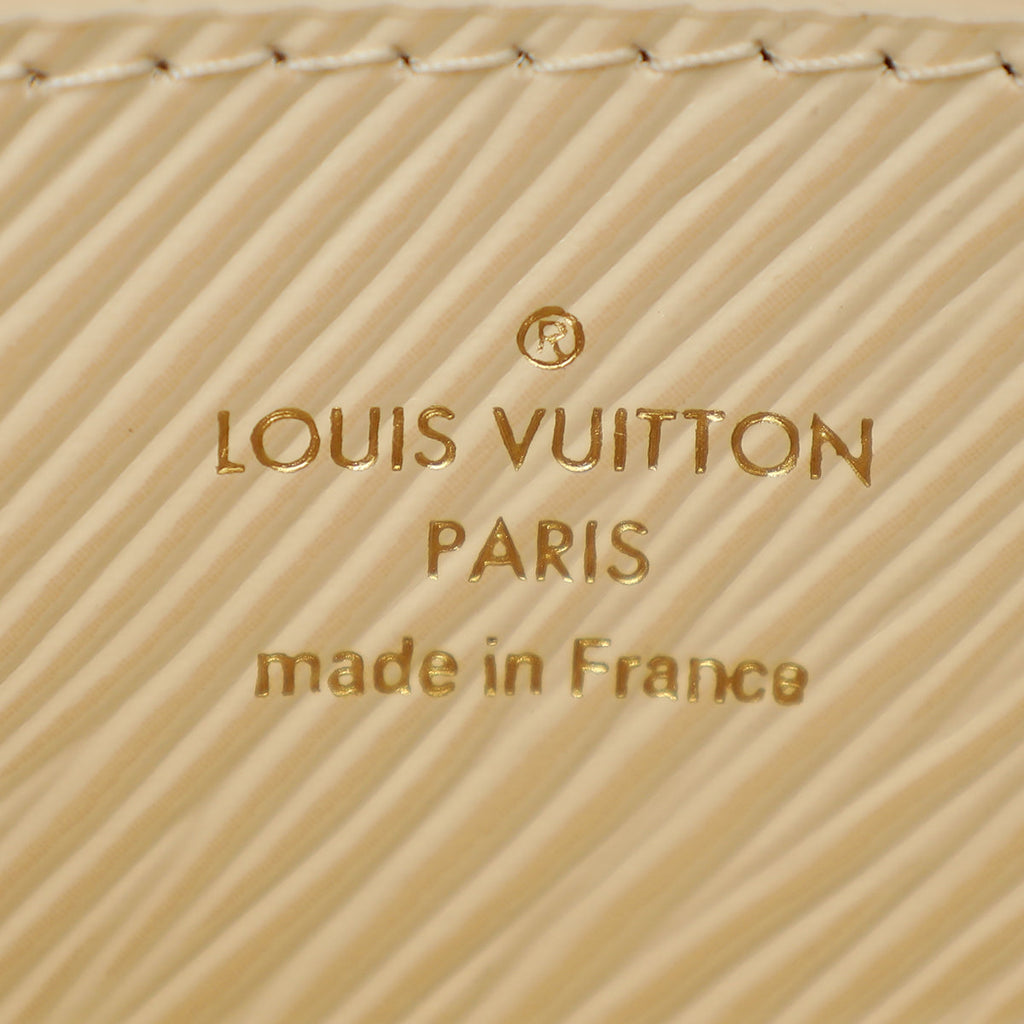 Louis Vuitton Quartz White Twist PM Bag W/ Braided Leather Chain Top Handle