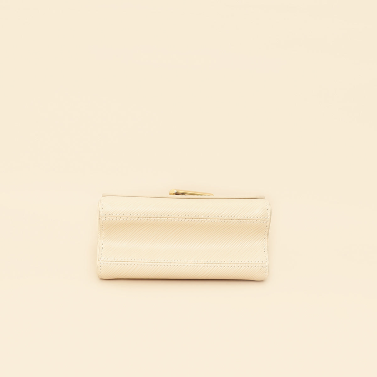 Louis Vuitton Quartz White Twist PM Bag W/ Braided Leather Chain Top Handle