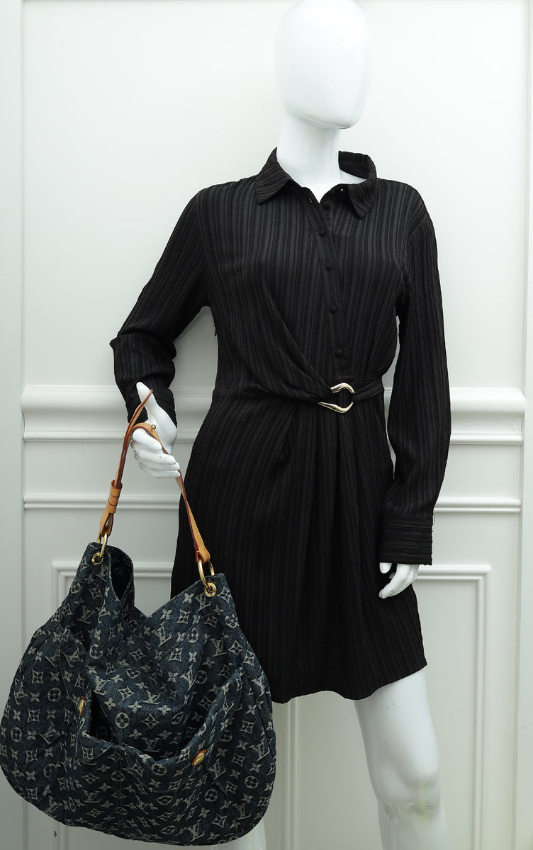 Louis Vuitton Blue Denim Monogram Denim Daily GM Bag