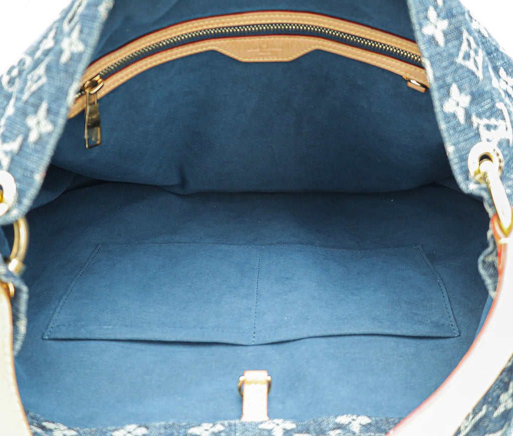 Louis Vuitton Blue Denim Monogram Denim Daily GM Bag