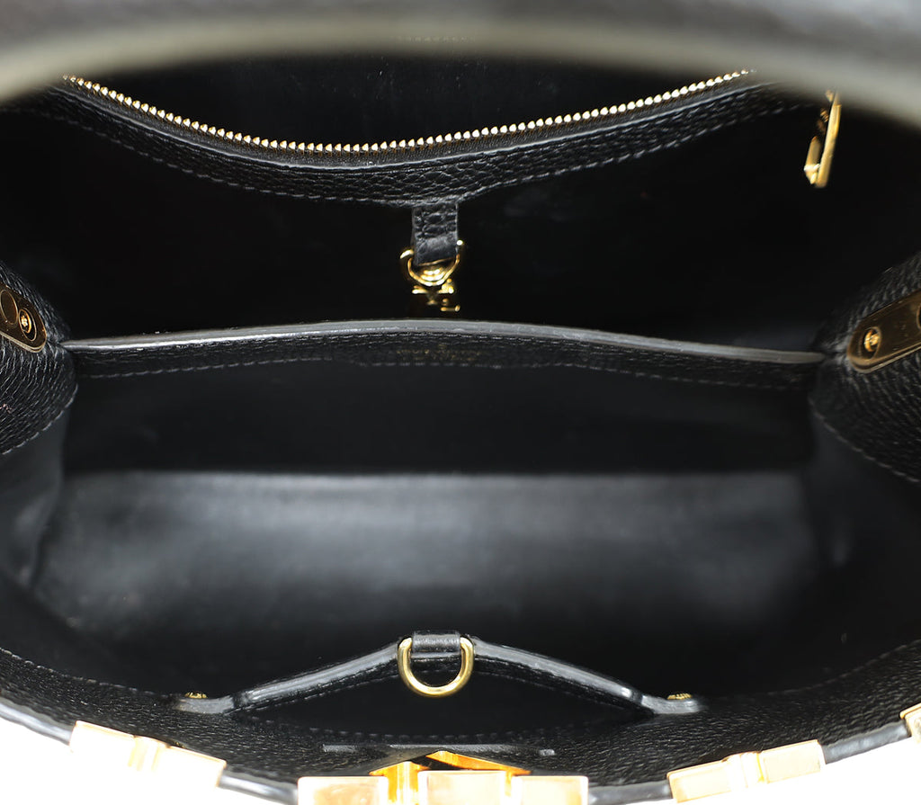 Louis Vuitton Black Capucines Flower Edges MM Bag