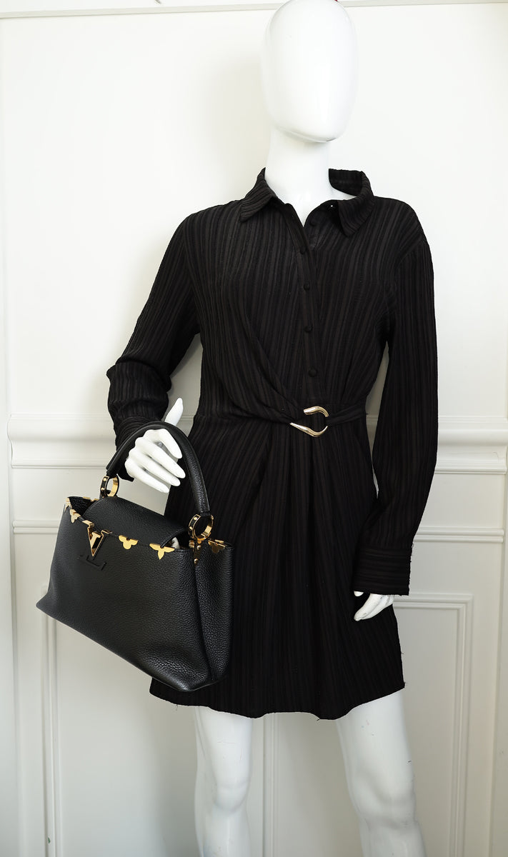 Louis Vuitton Black Capucines Flower Edges MM Bag