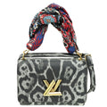 Louis Vuitton Bicolor Twist MM Print Scarf Handle Wild Animal Print Bag