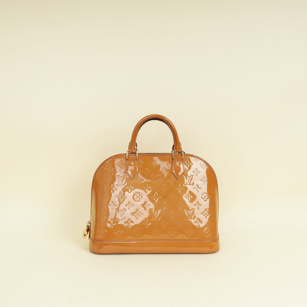 Louis Vuitton Noisette Monogram Vernis Alma PM Bag