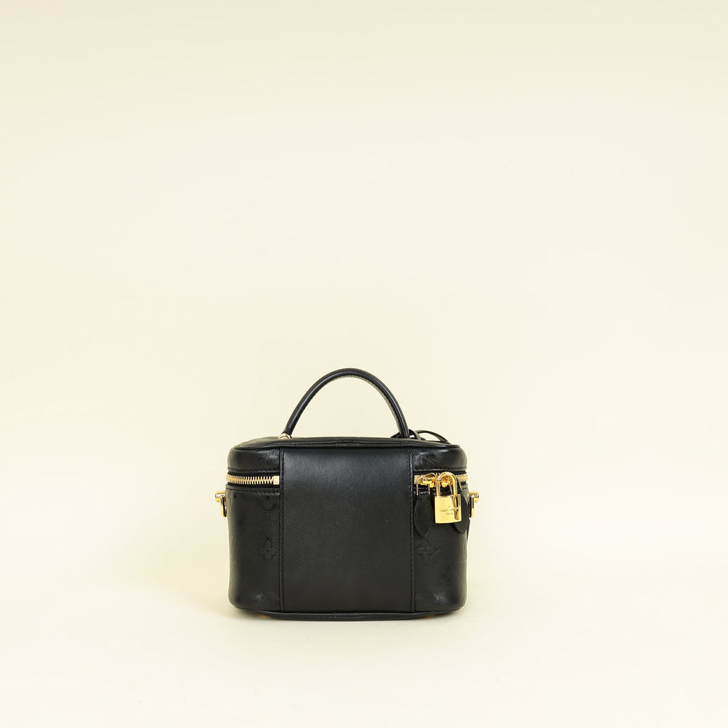 Louis Vuitton Black Monogram Ink Embossed Vanity PM Bag