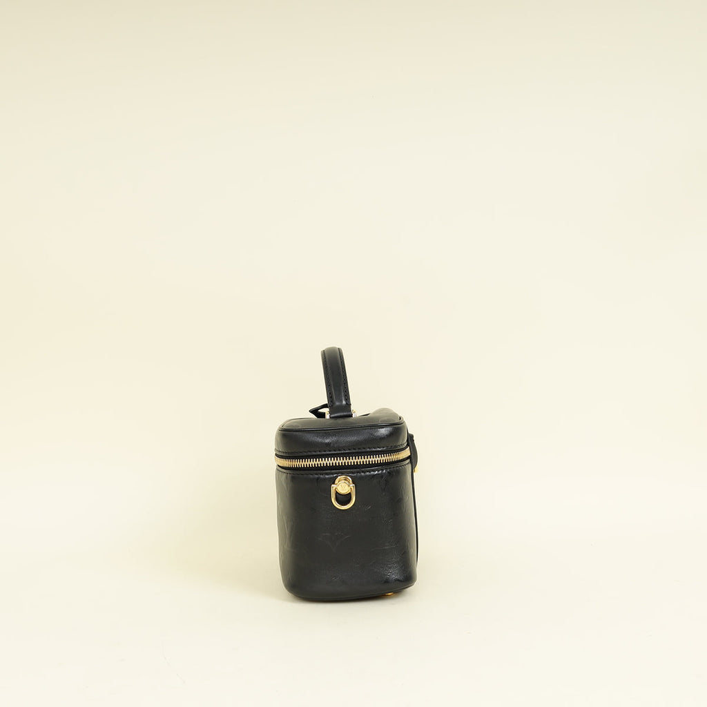 Louis Vuitton Black Monogram Ink Embossed Vanity PM Bag