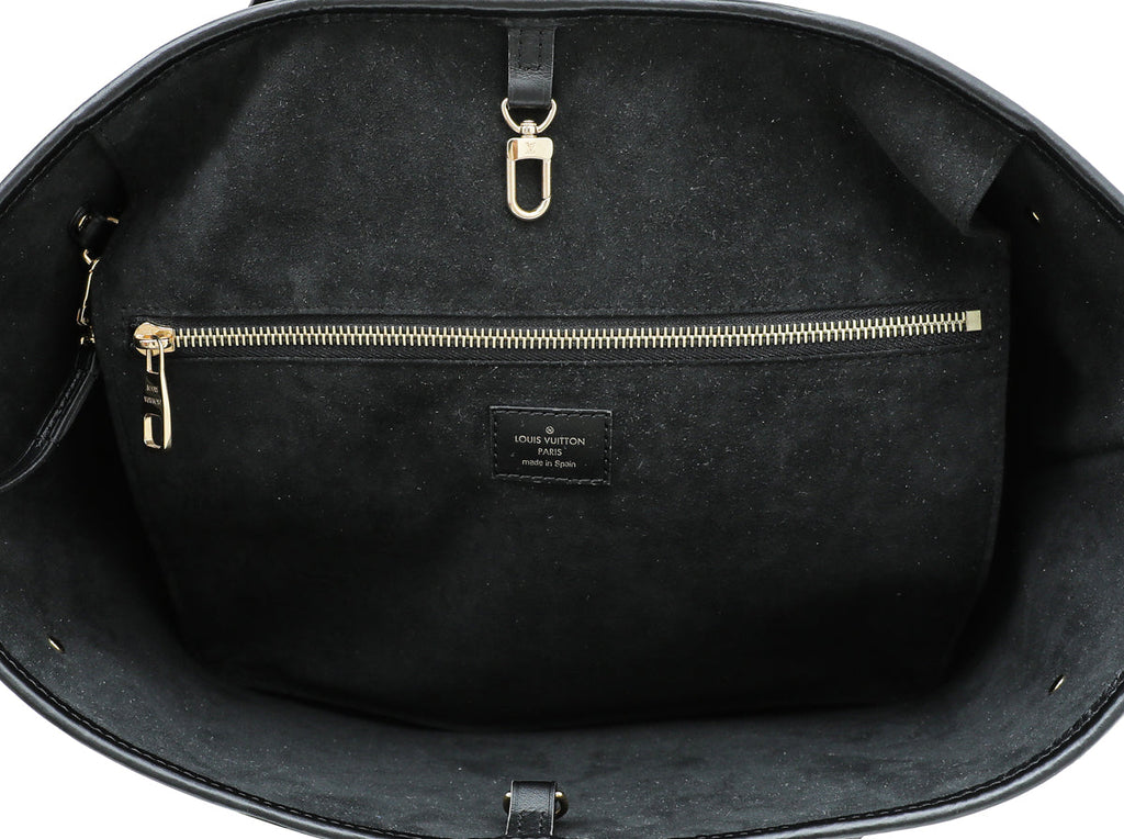 Louis Vuitton Black Monogram Empreinte Neverfull MM Bag