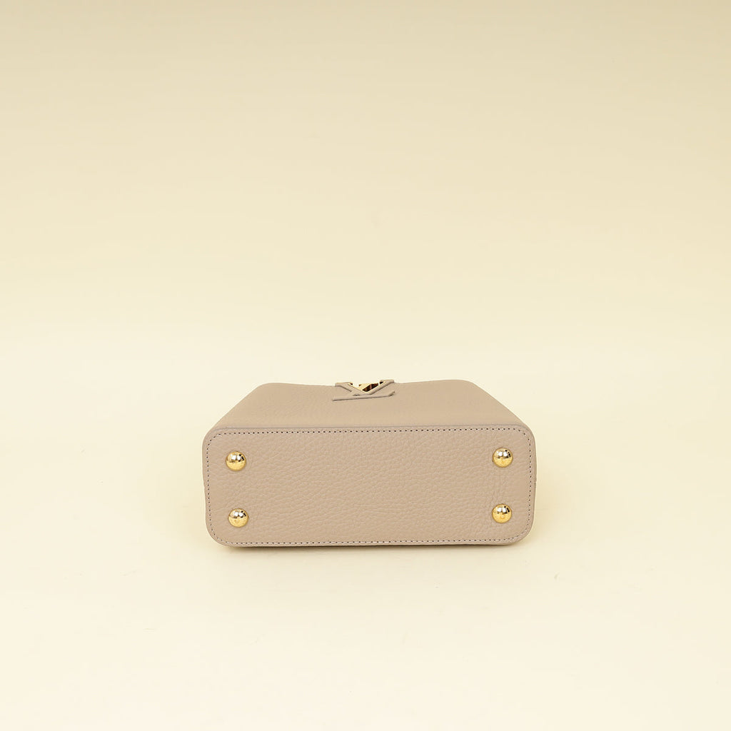 Louis Vuitton Galet Grey Mini Capucines Bag