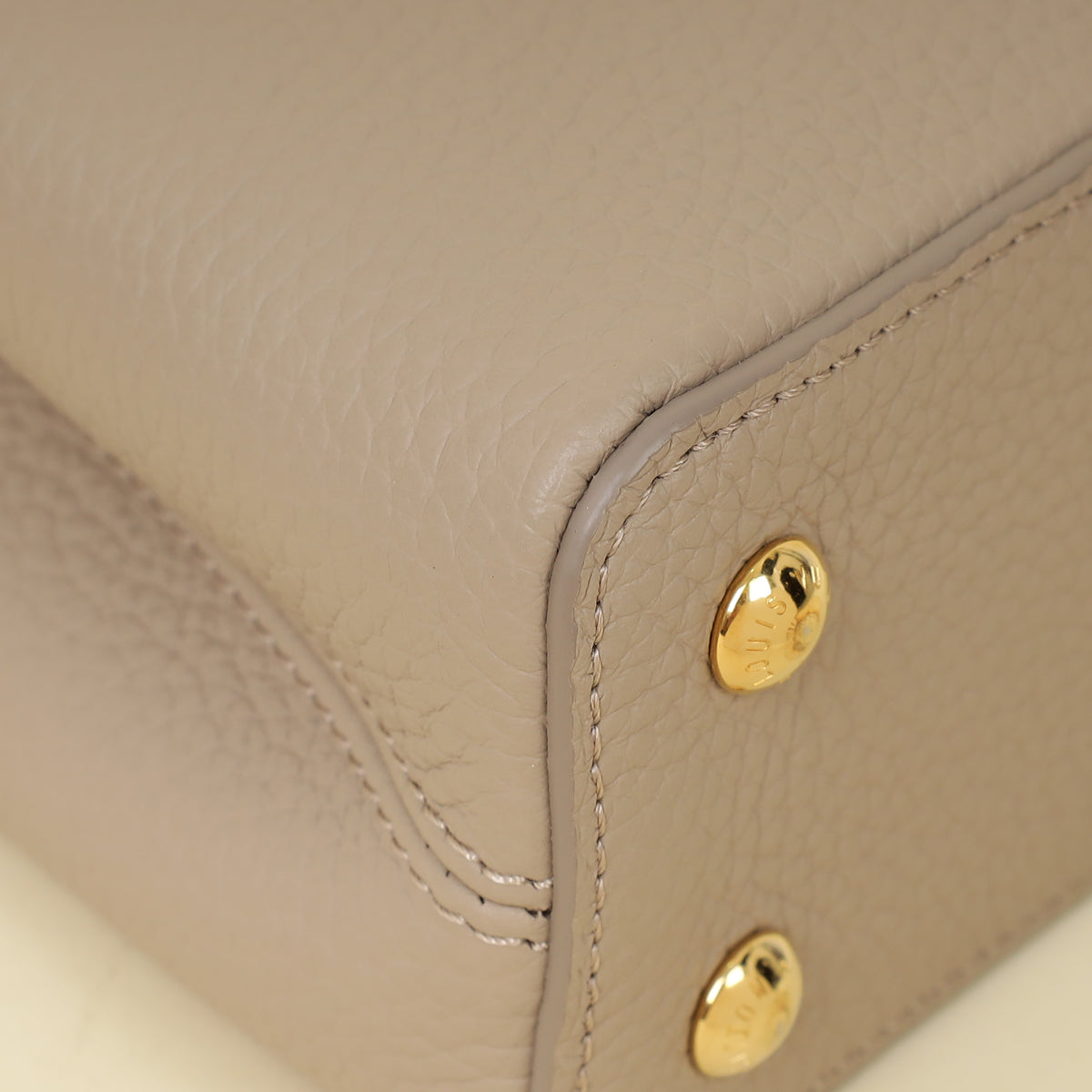 Louis Vuitton Galet Grey Mini Capucines Bag