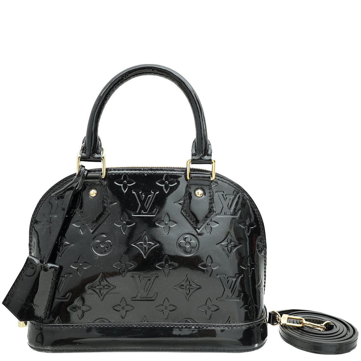Louis Vuitton Black Monogram Vernis Alma BB Bag