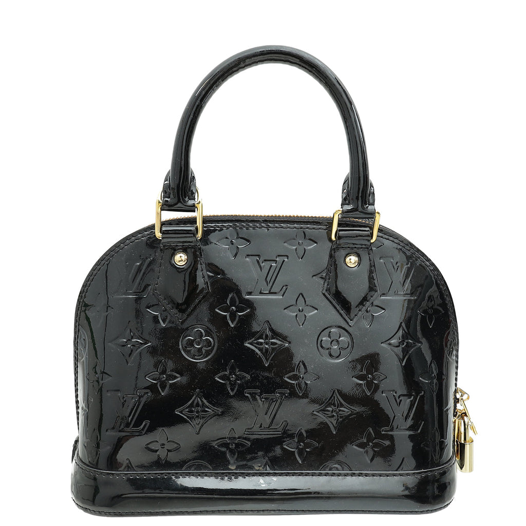 Louis Vuitton Black Monogram Vernis Alma BB Bag