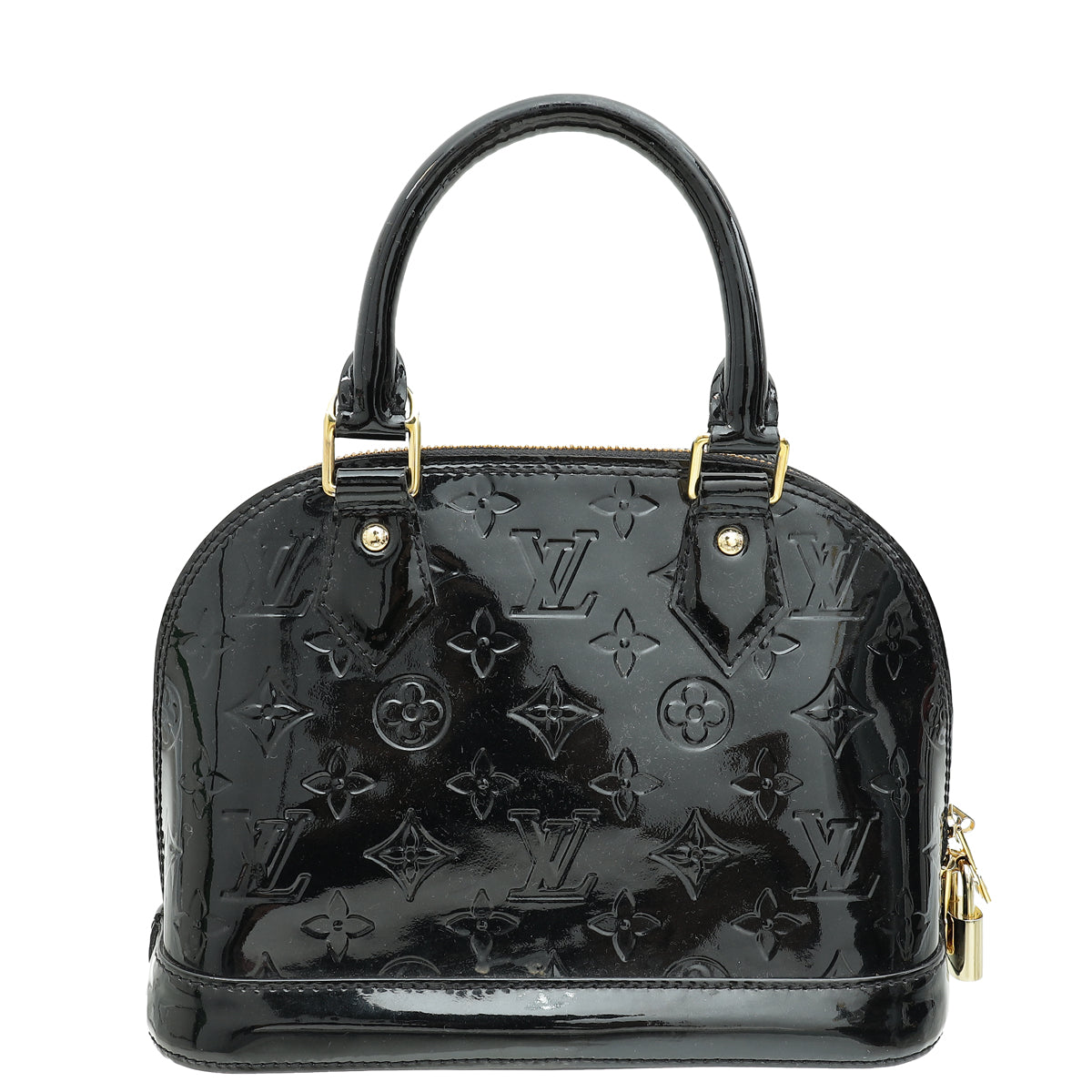 Louis Vuitton Black Monogram Vernis Alma BB Bag