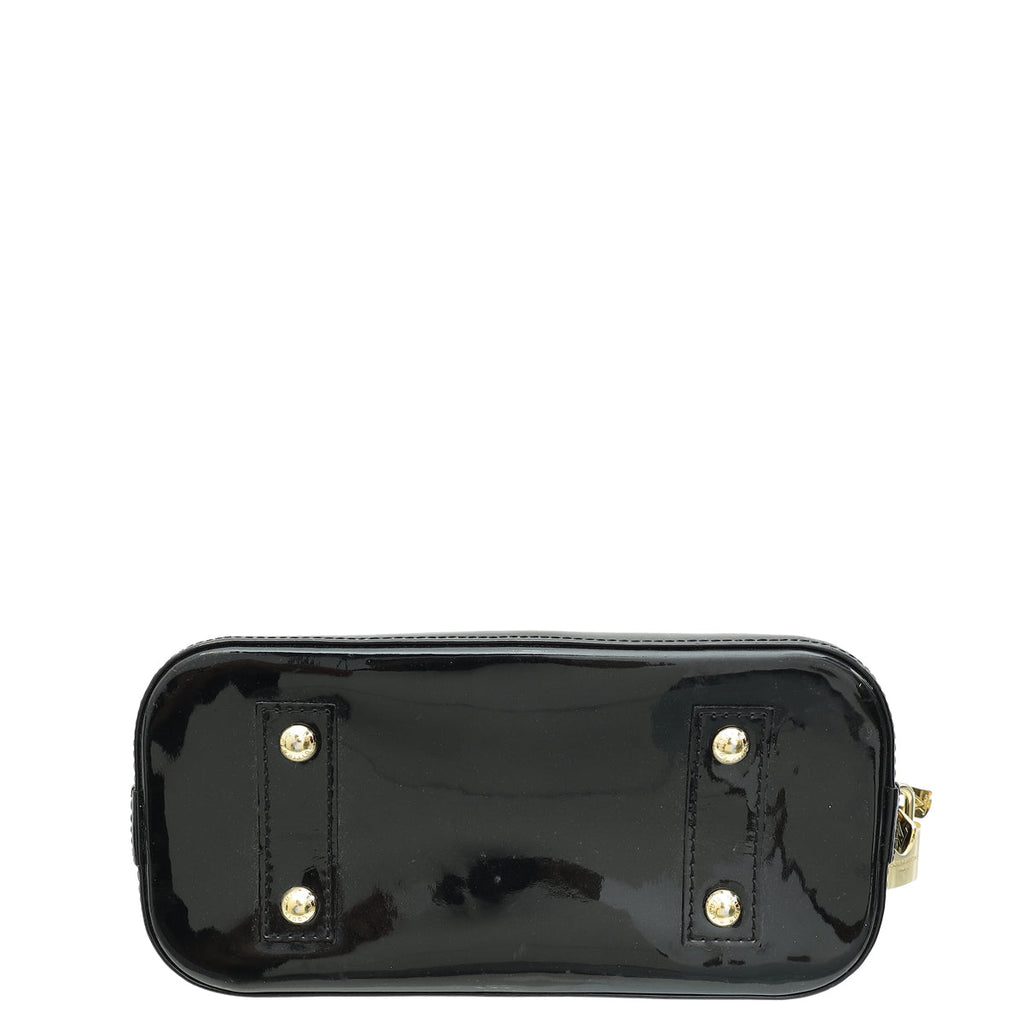 Louis Vuitton Black Monogram Vernis Alma BB Bag