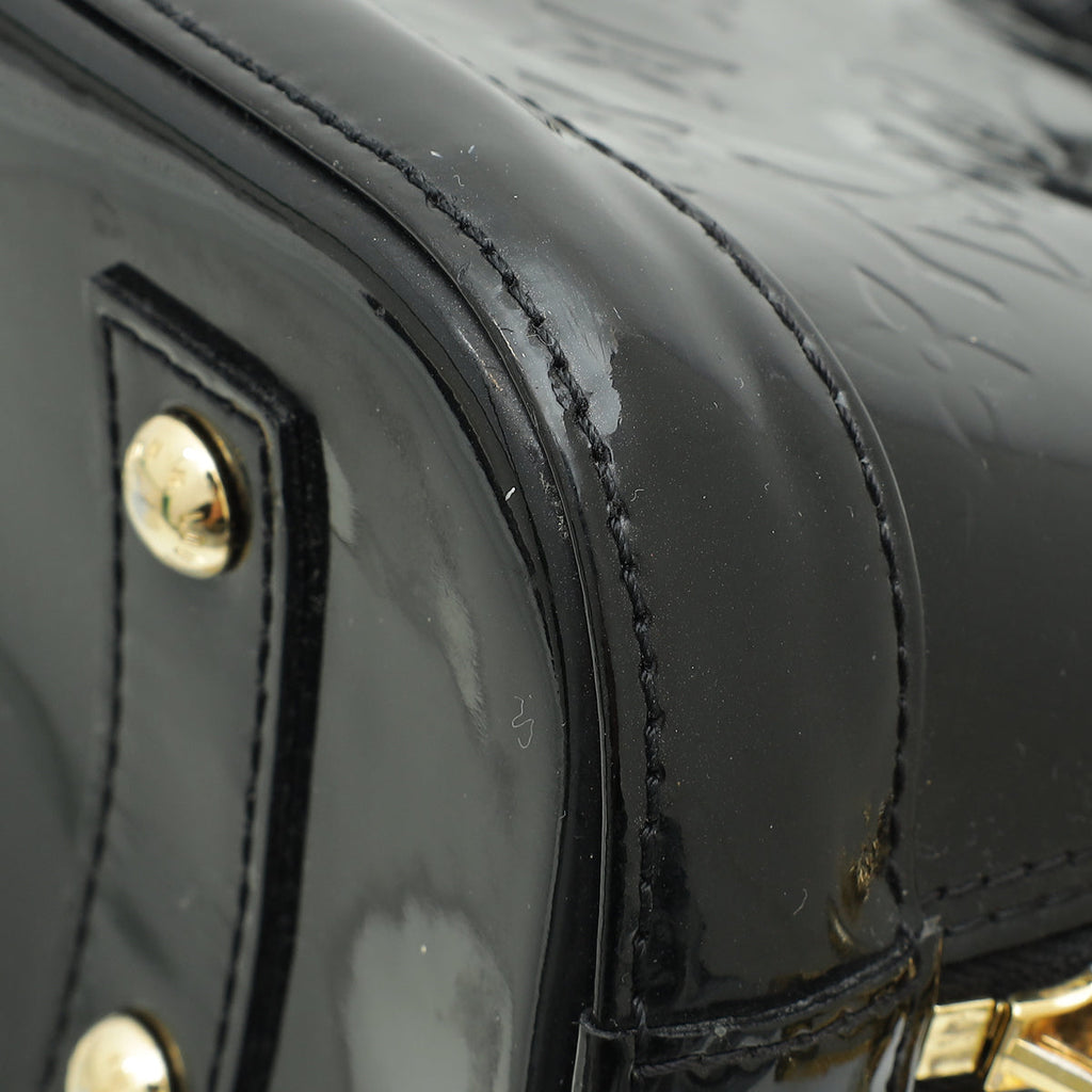Louis Vuitton Black Monogram Vernis Alma BB Bag