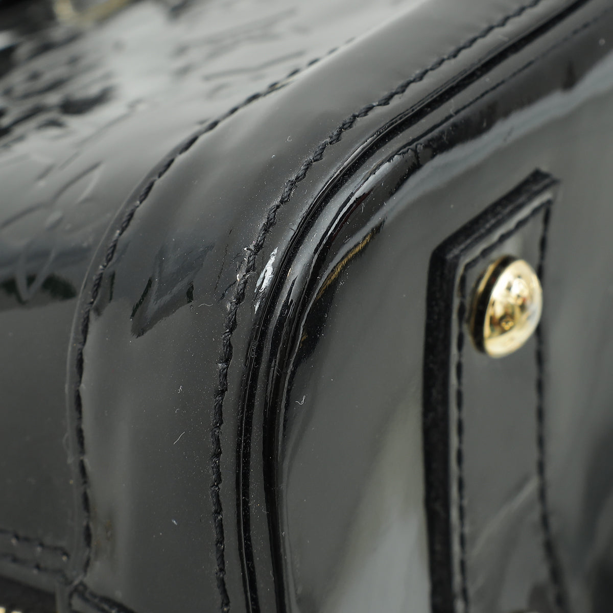 Louis Vuitton Black Monogram Vernis Alma BB Bag