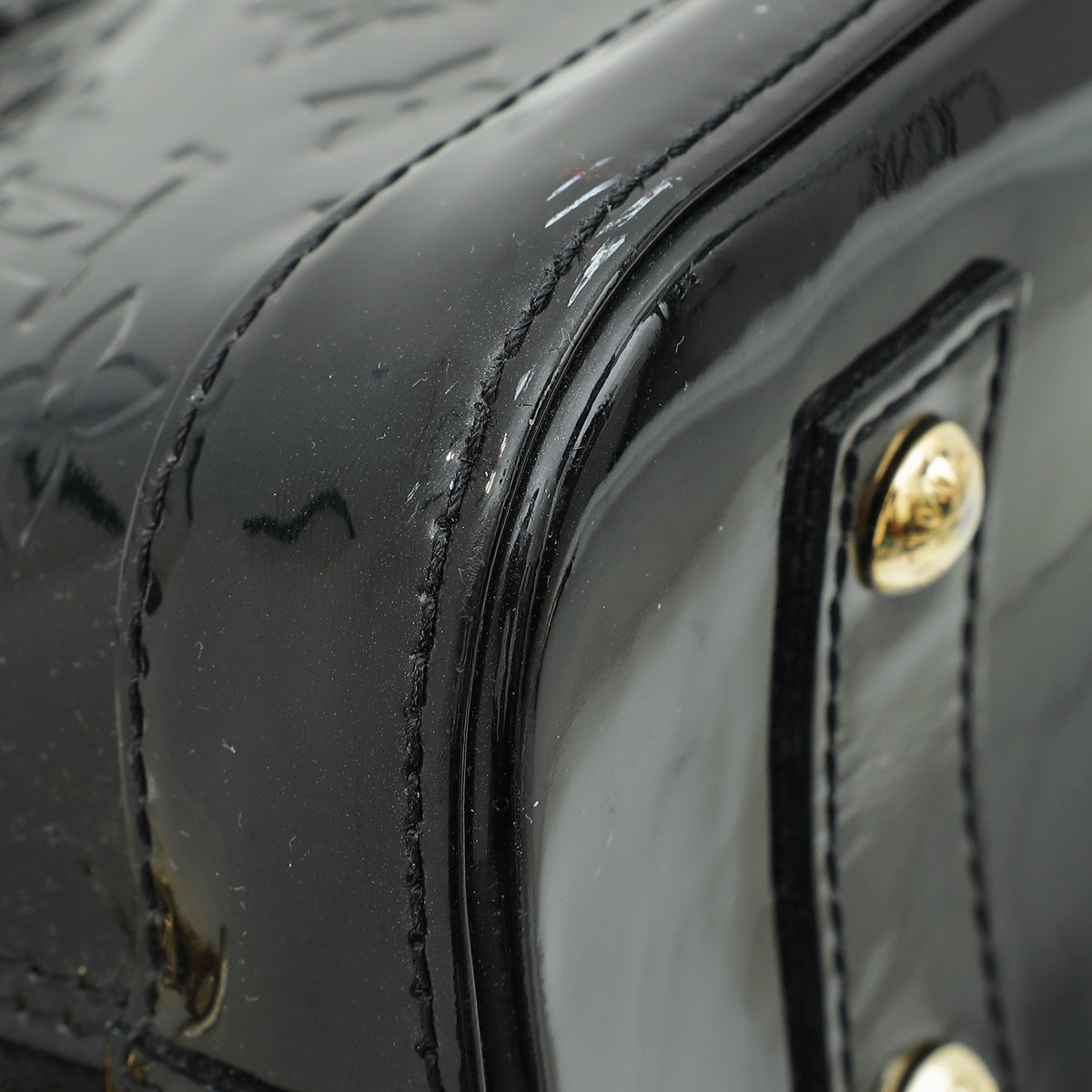 Louis Vuitton Black Monogram Vernis Alma BB Bag