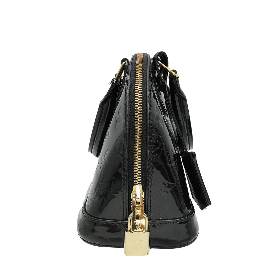 Louis Vuitton Black Monogram Vernis Alma BB Bag