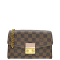 Louis Vuitton Damier Ebene Magnolia Croisette Chain Wallet