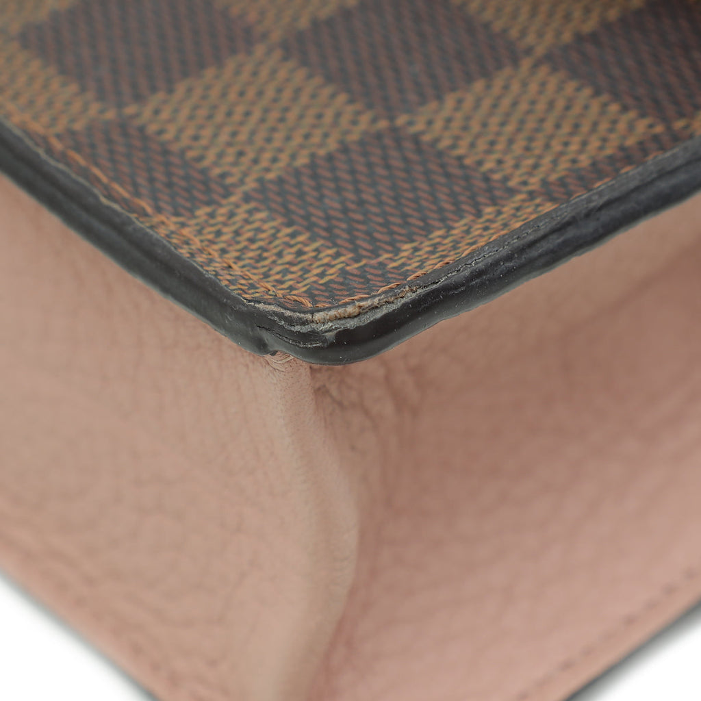 Louis Vuitton Damier Ebene Magnolia Croisette Chain Wallet