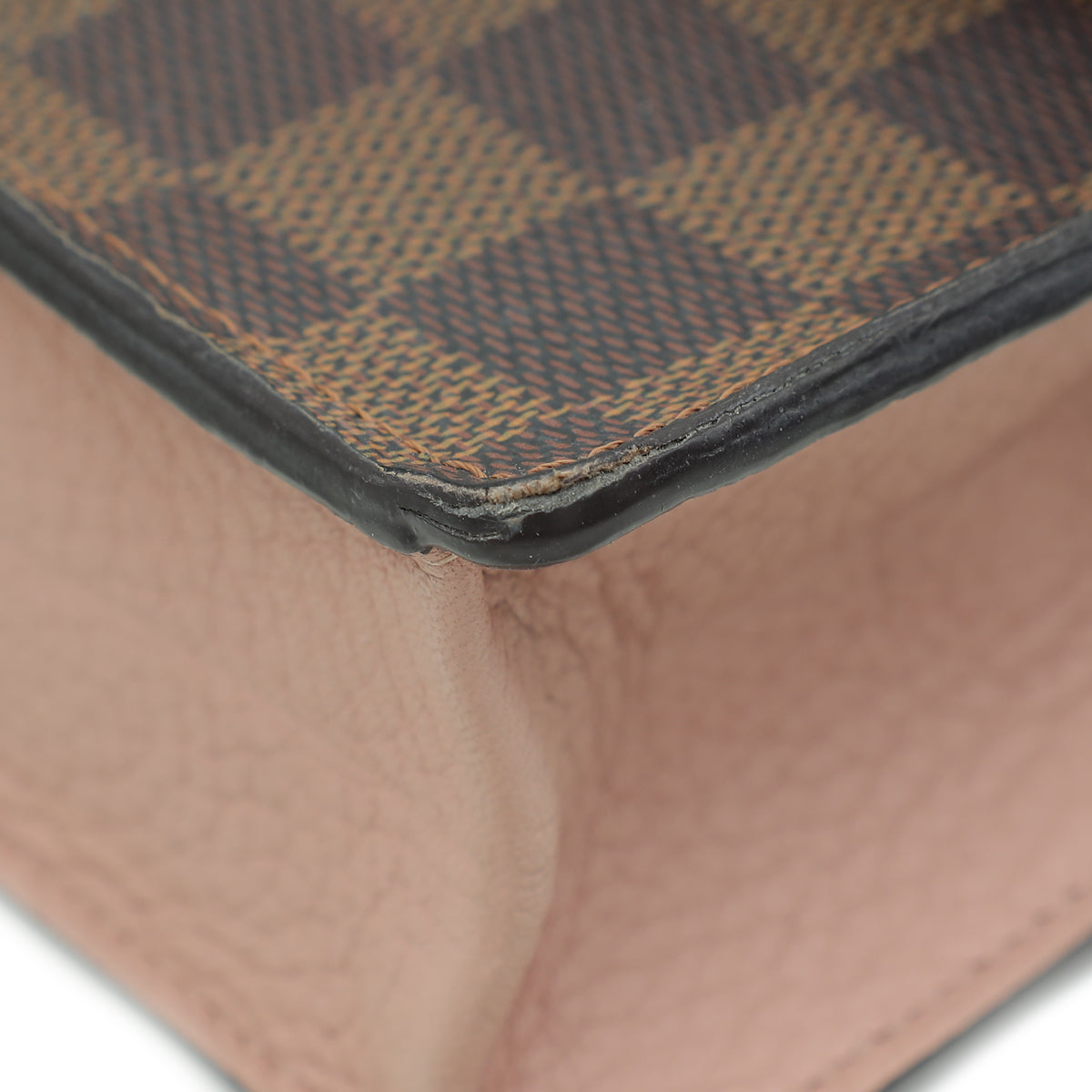 Louis Vuitton Damier Ebene Magnolia Croisette Chain Wallet