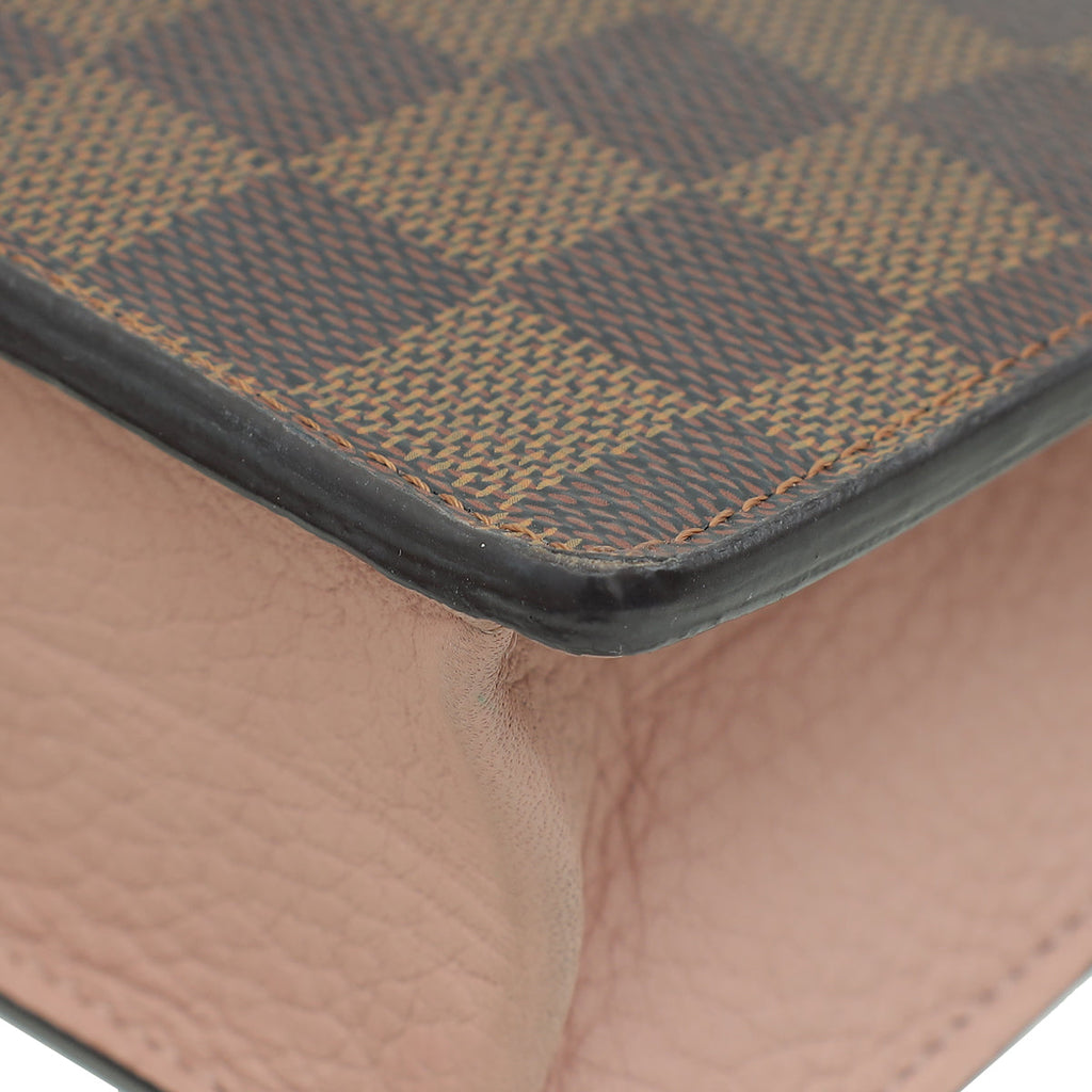 Louis Vuitton Damier Ebene Magnolia Croisette Chain Wallet