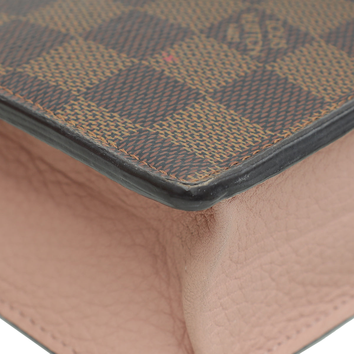 Louis Vuitton Damier Ebene Magnolia Croisette Chain Wallet