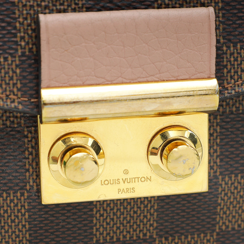 Louis Vuitton Damier Ebene Magnolia Croisette Chain Wallet