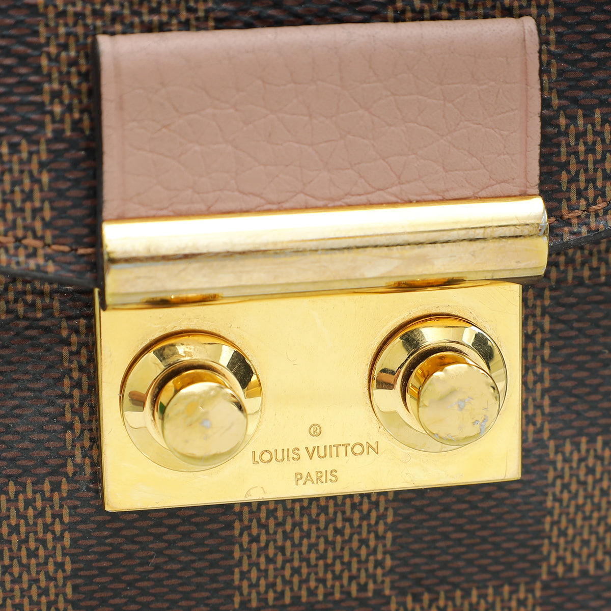 Louis Vuitton Damier Ebene Magnolia Croisette Chain Wallet