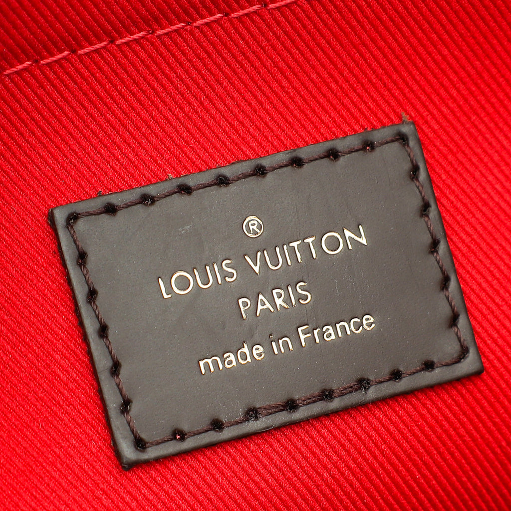 Louis Vuitton Damier Ebene Croisette Bag W/ Twilly