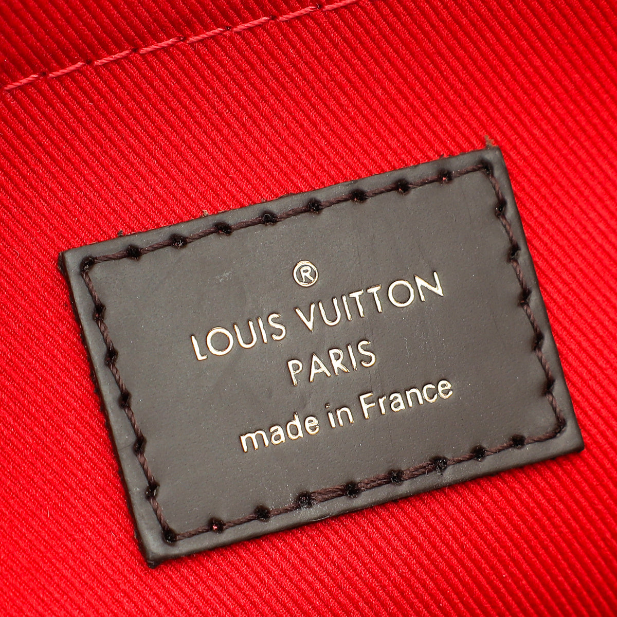 Louis Vuitton Damier Ebene Croisette Bag W/ Twilly