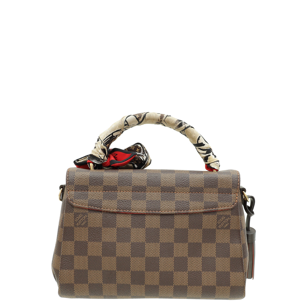Louis Vuitton Damier Ebene Croisette Bag W/ Twilly
