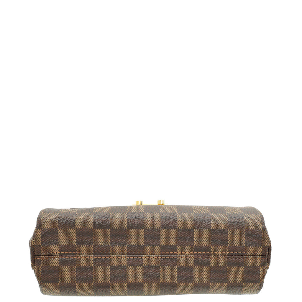 Louis Vuitton Damier Ebene Croisette Bag W/ Twilly